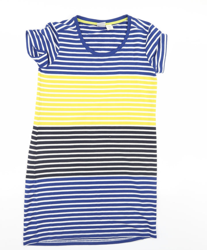 C&C Womens Multicoloured Striped T-Shirt Dress Size M