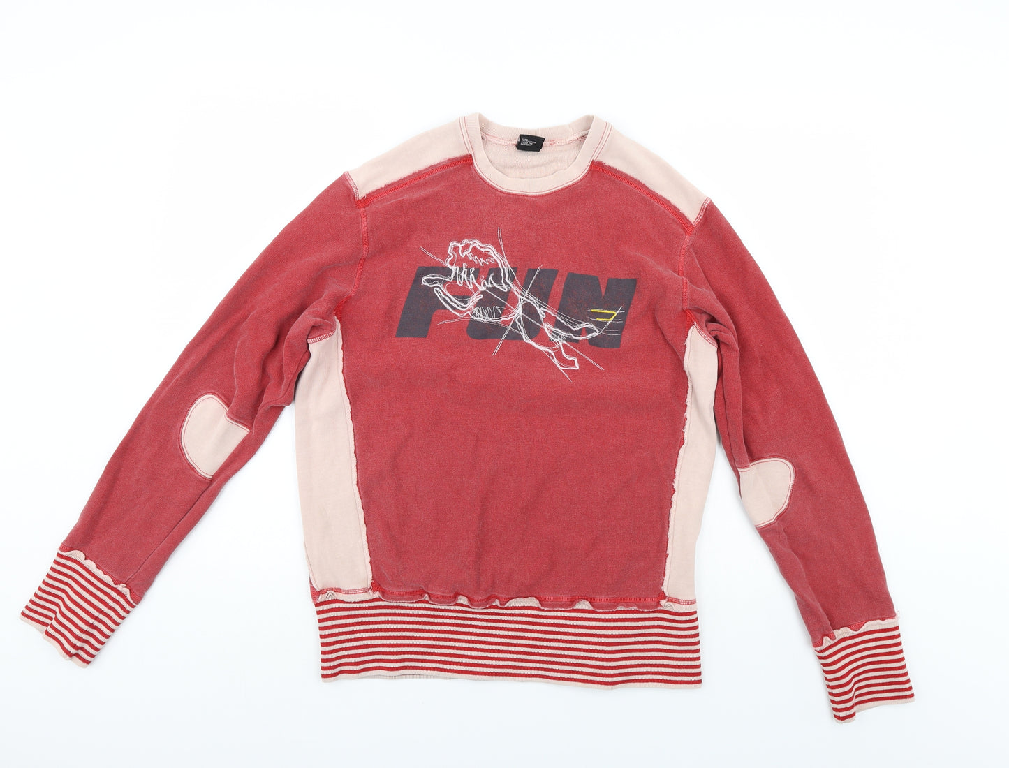 Diesel Mens Red   Pullover Sweatshirt Size L