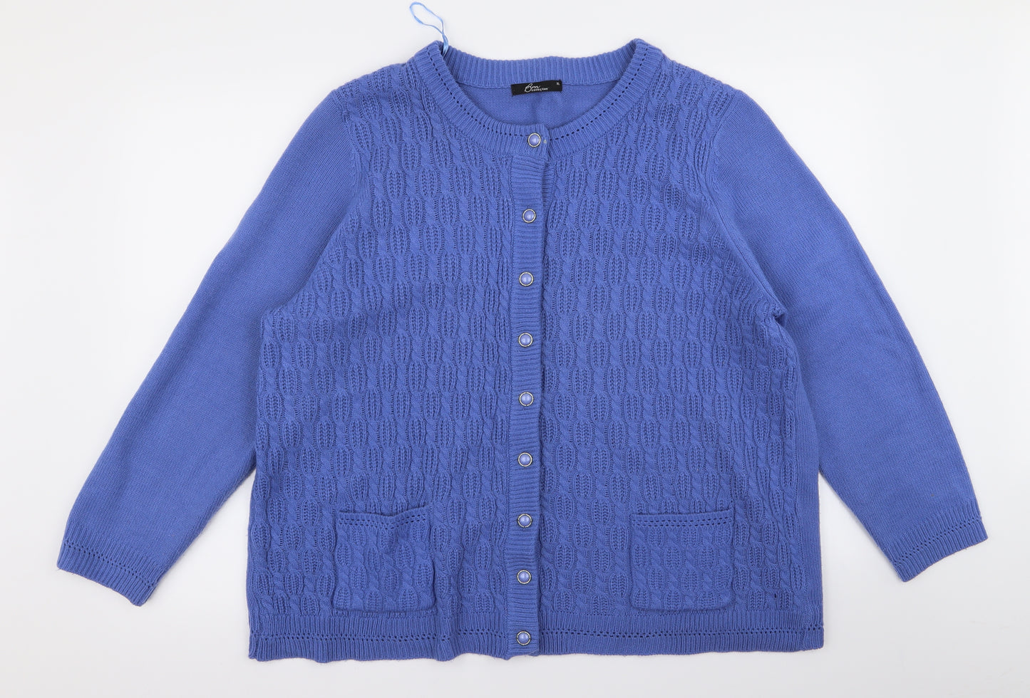 BM Womens Blue   Cardigan Jumper Size XL