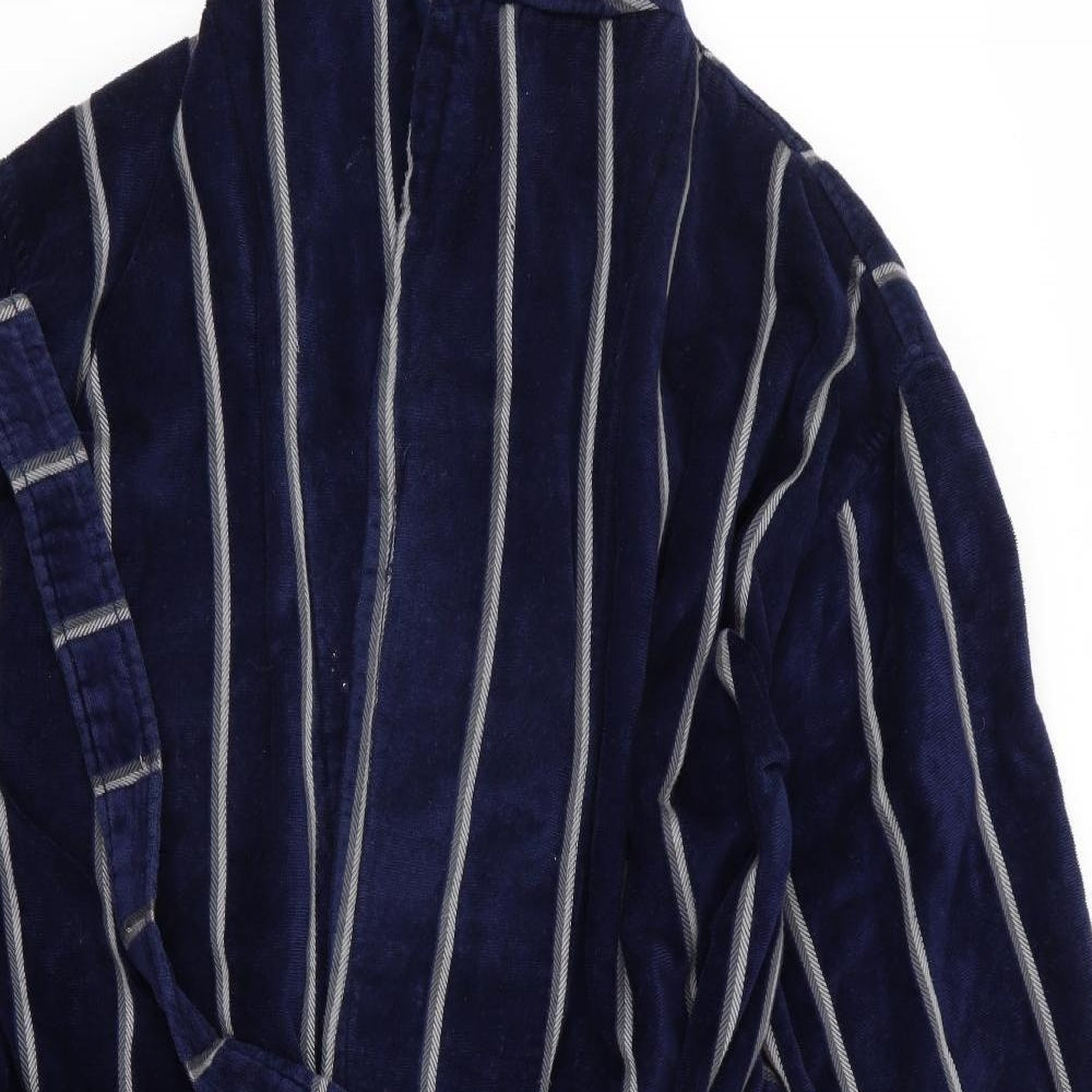 Preworn Mens Blue Striped   Robe Size L