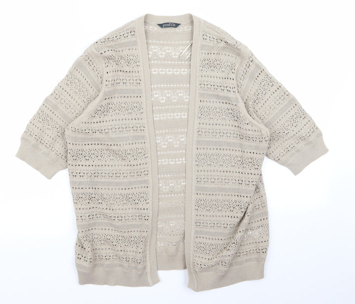 BHS Womens Beige Cardigan Jumper Size 12