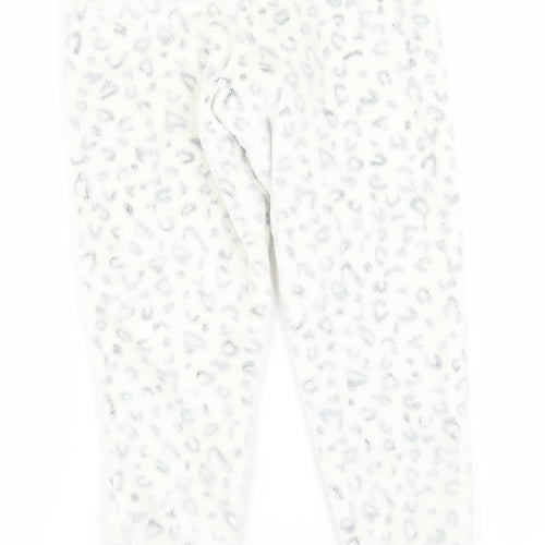 Preworn Girls White   Jogger Trousers Size 7 Years
