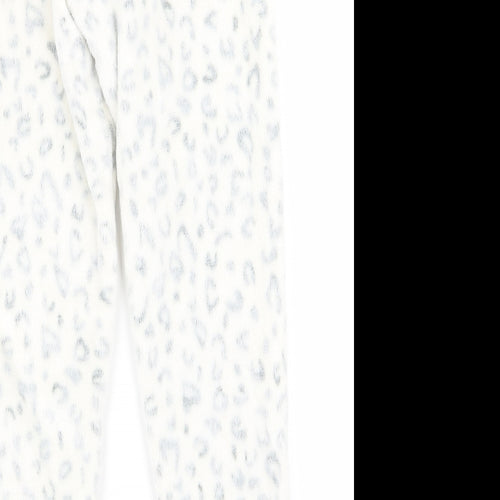 Preworn Girls White   Jogger Trousers Size 7 Years