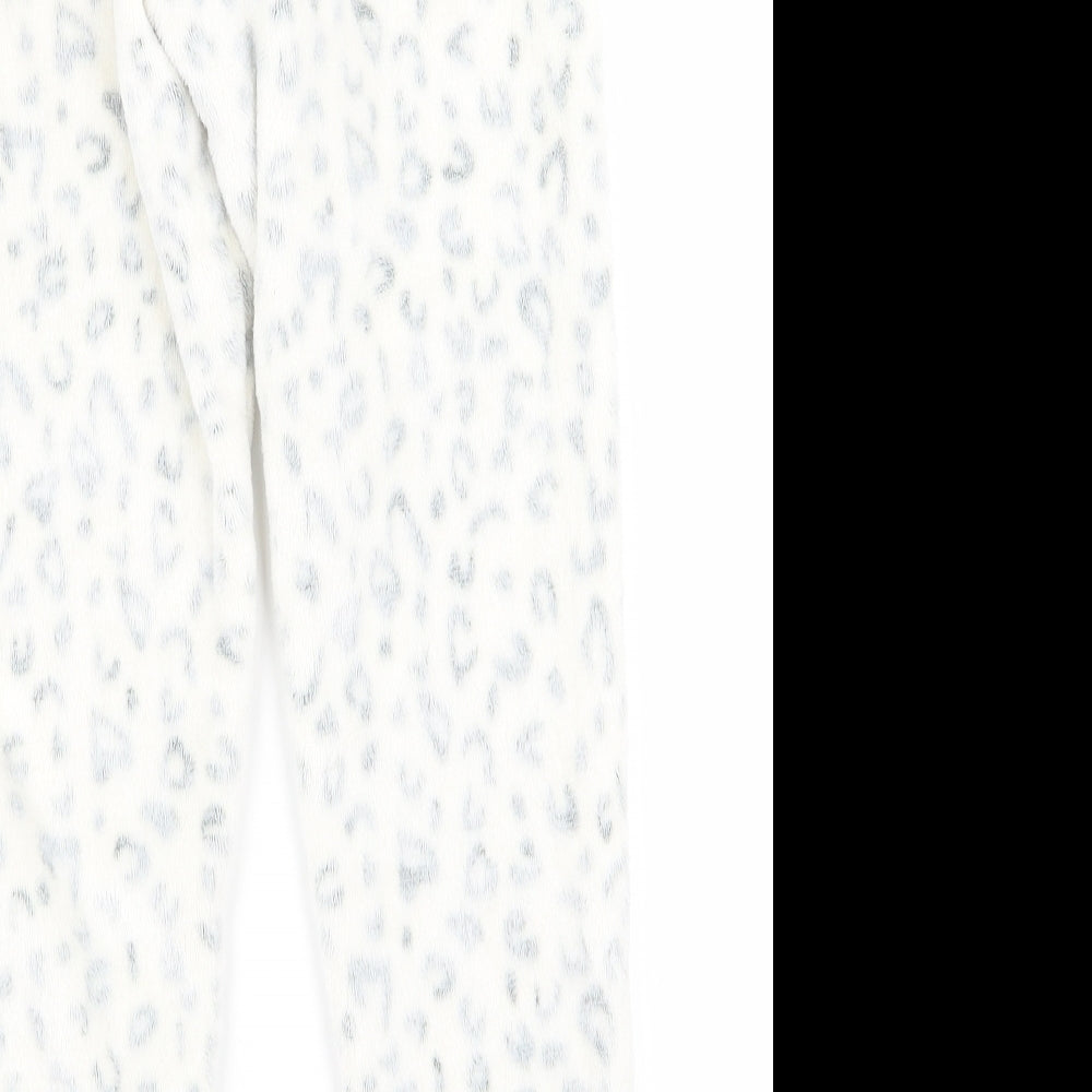 Preworn Girls White   Jogger Trousers Size 7 Years
