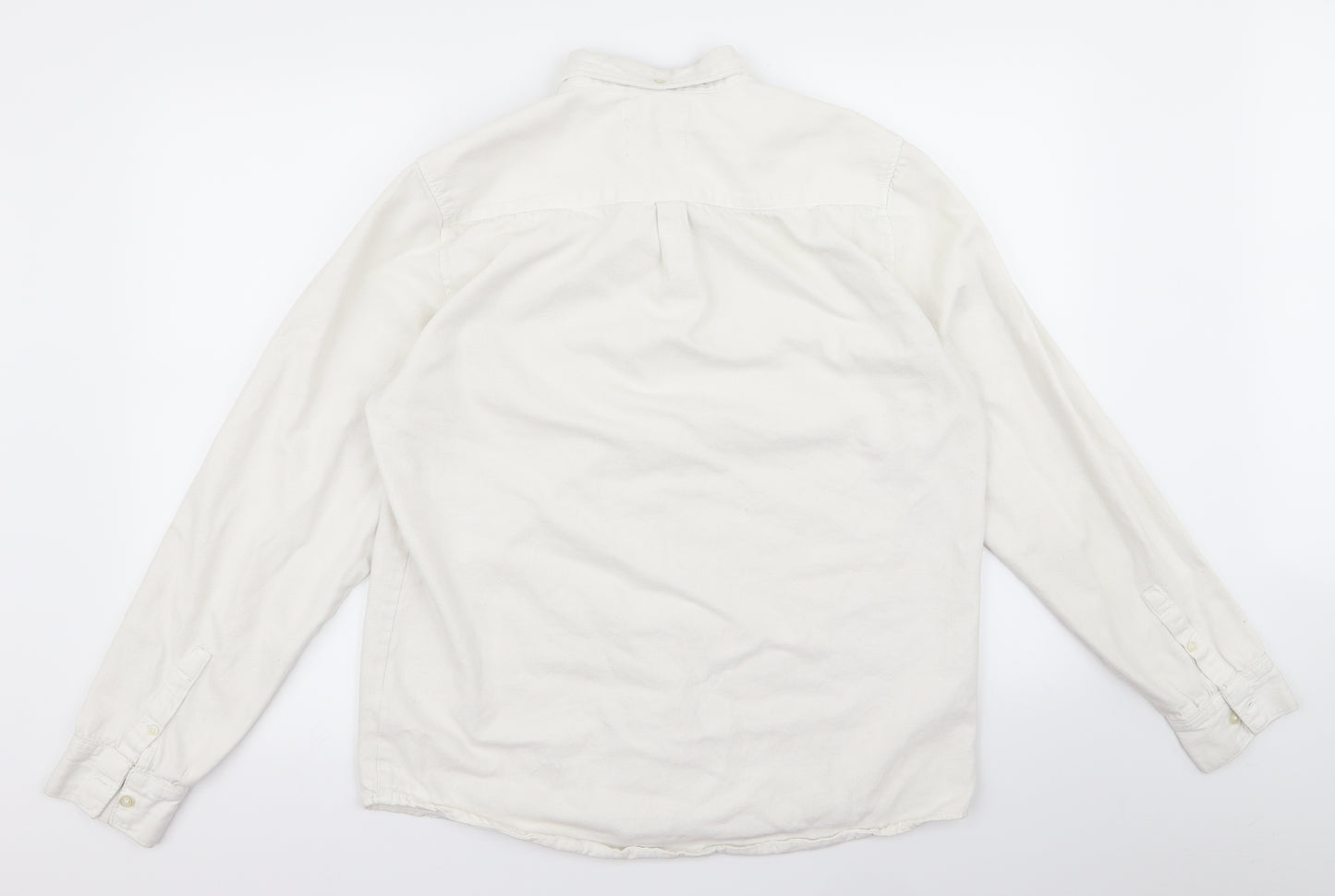 Primark Mens White    Button-Up Size L