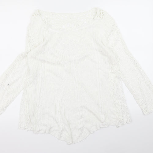Preworn Womens White   Pullover Jumper Size M