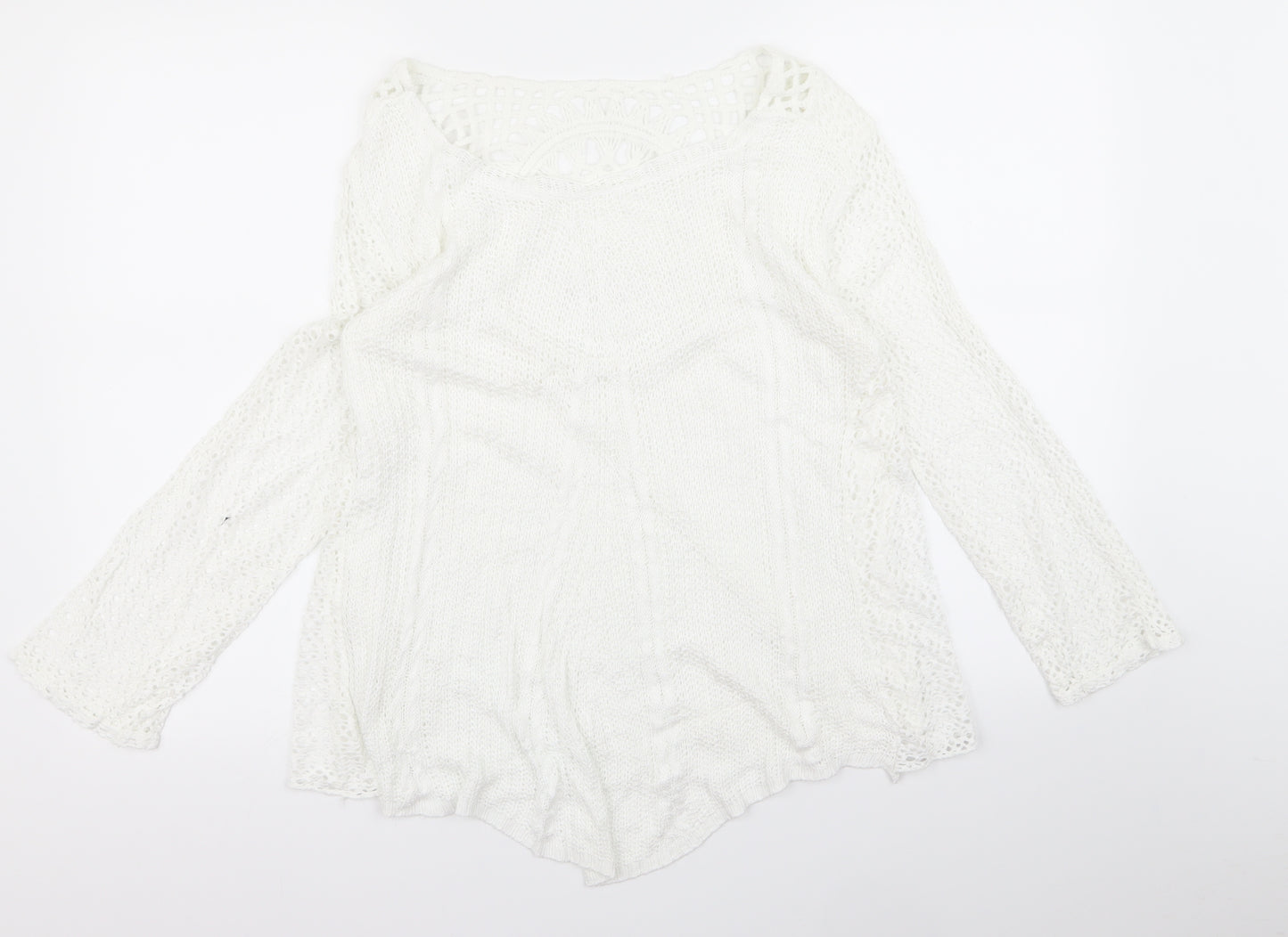 Preworn Womens White   Pullover Jumper Size M