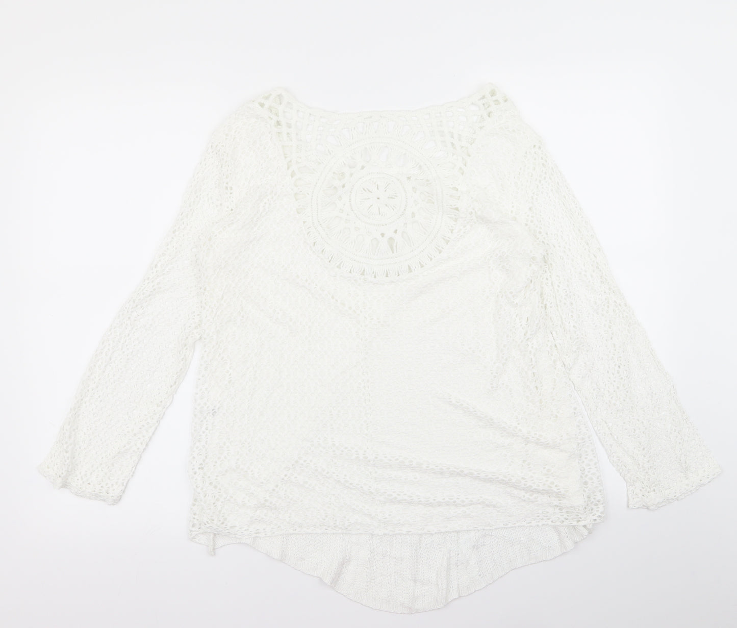 Preworn Womens White   Pullover Jumper Size M