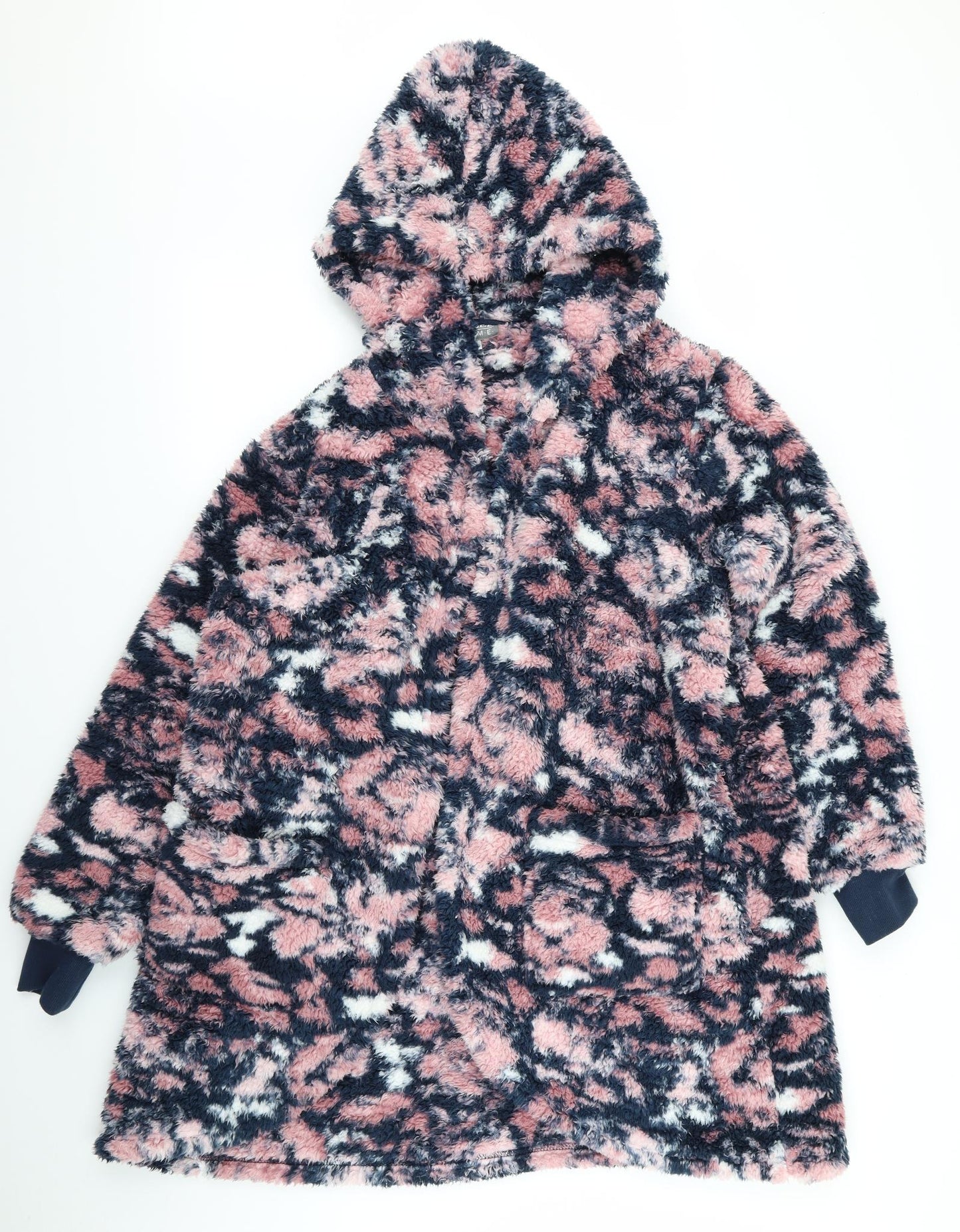 Cozee Home Womens Pink Animal Print  Babydoll Robe Size M