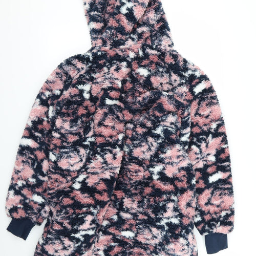 Cozee Home Womens Pink Animal Print  Babydoll Robe Size M