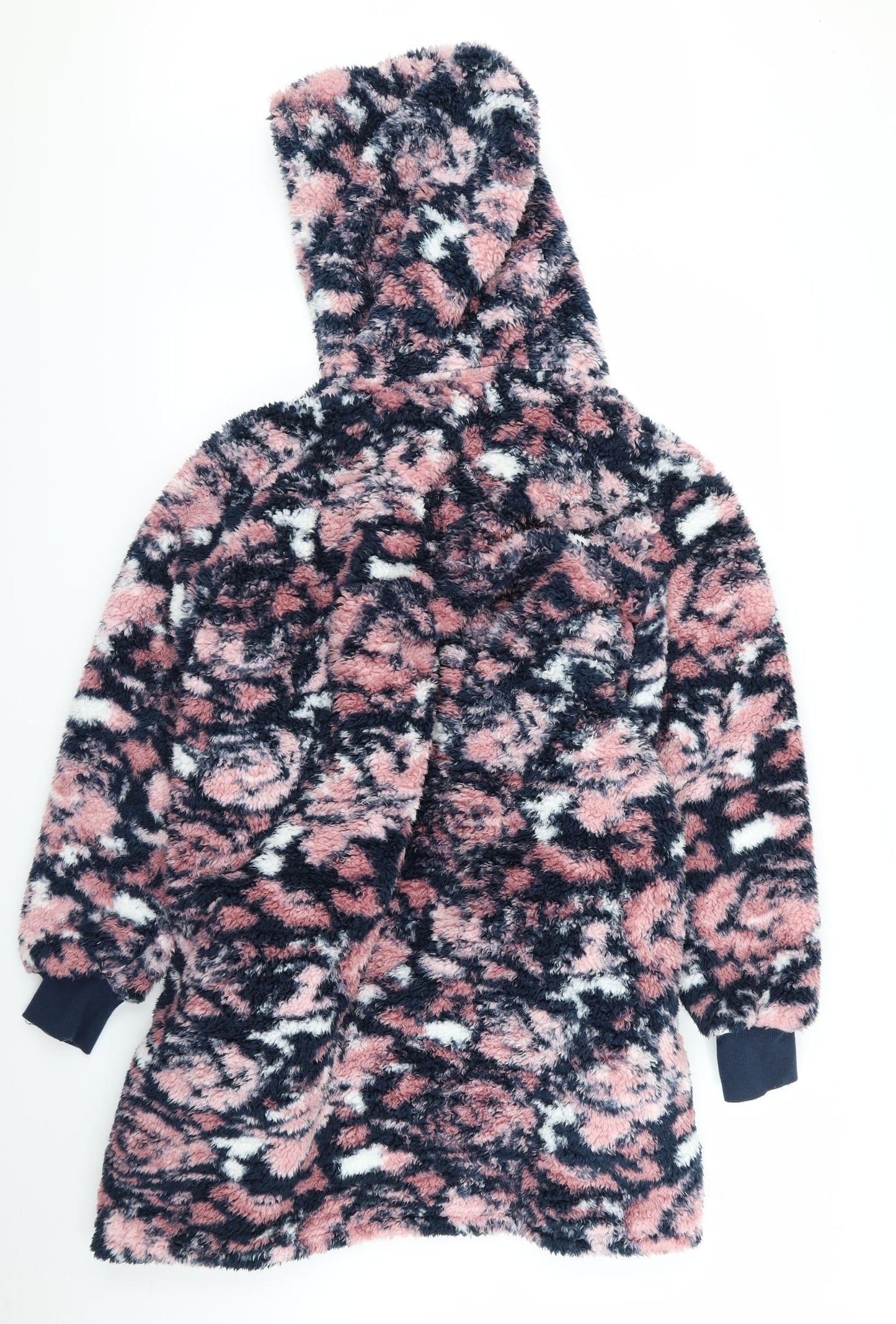 Cozee Home Womens Pink Animal Print  Babydoll Robe Size M