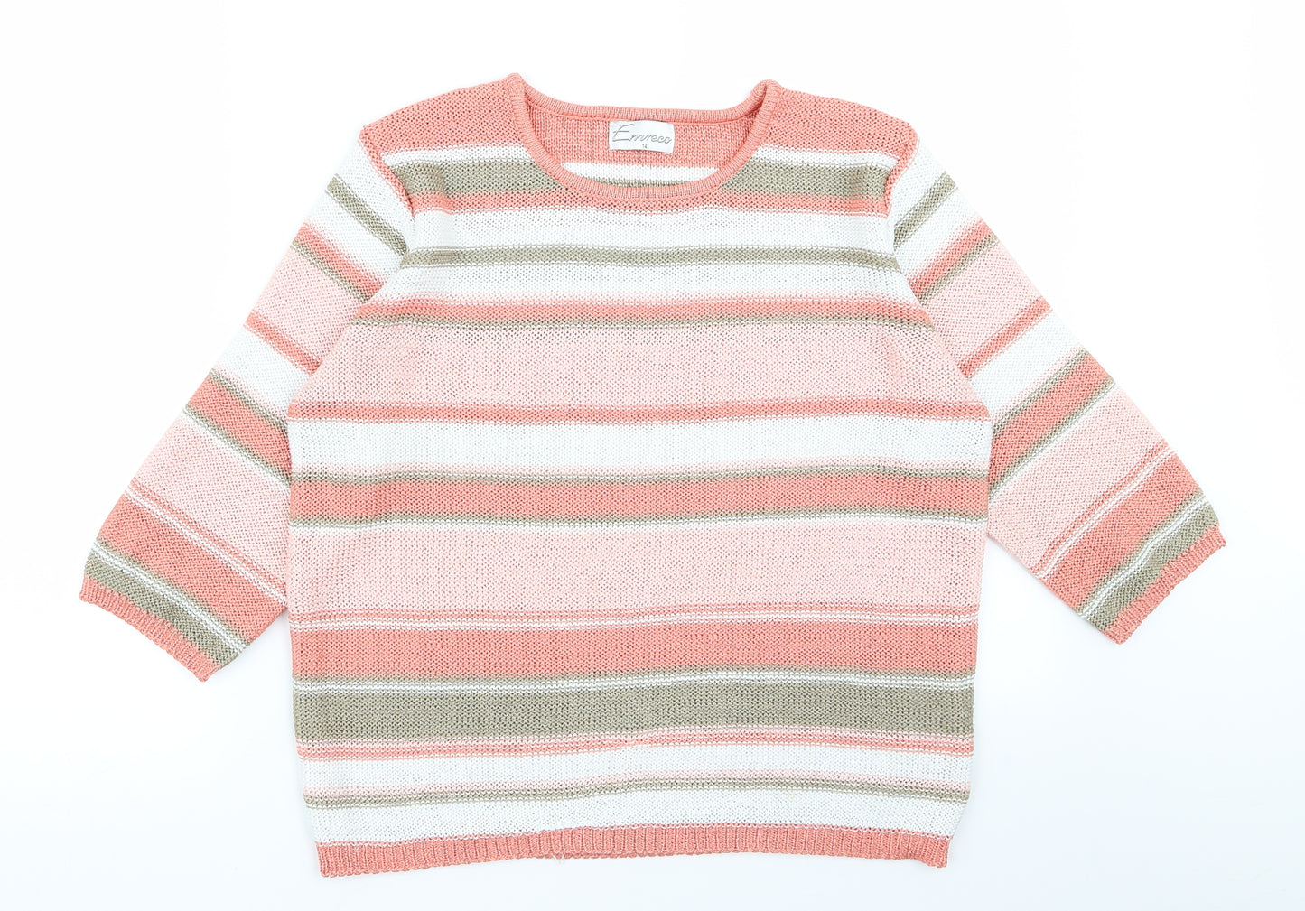 enreco Womens Pink   Basic T-Shirt Size 14