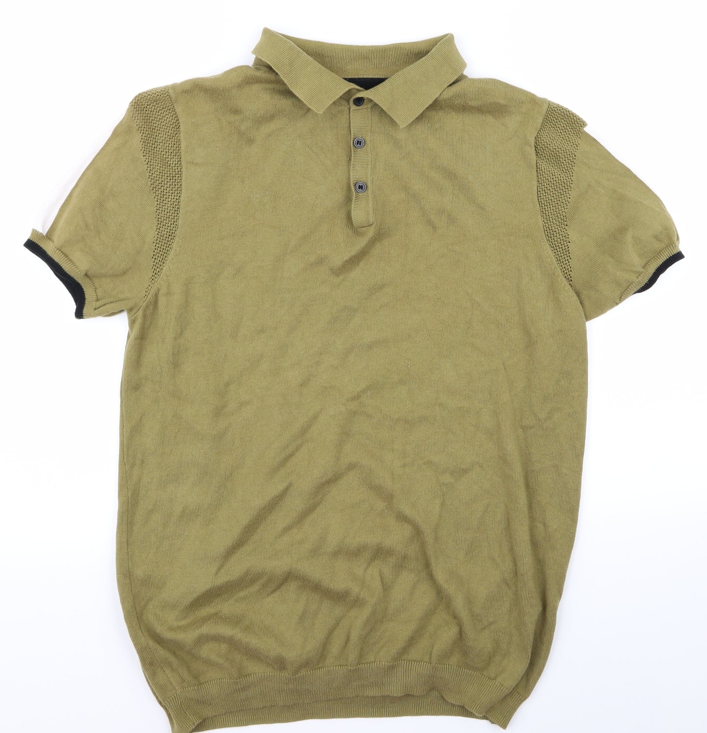 River Island Mens Green    Polo Size M