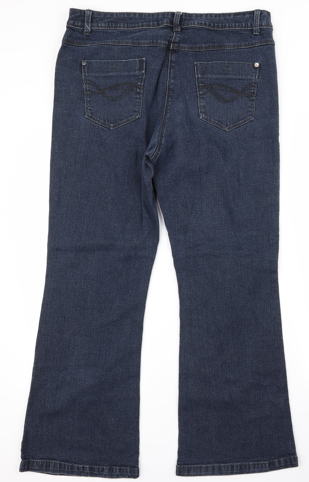Preworn Womens Blue   Bootcut Jeans Size 32 L27 in - v
