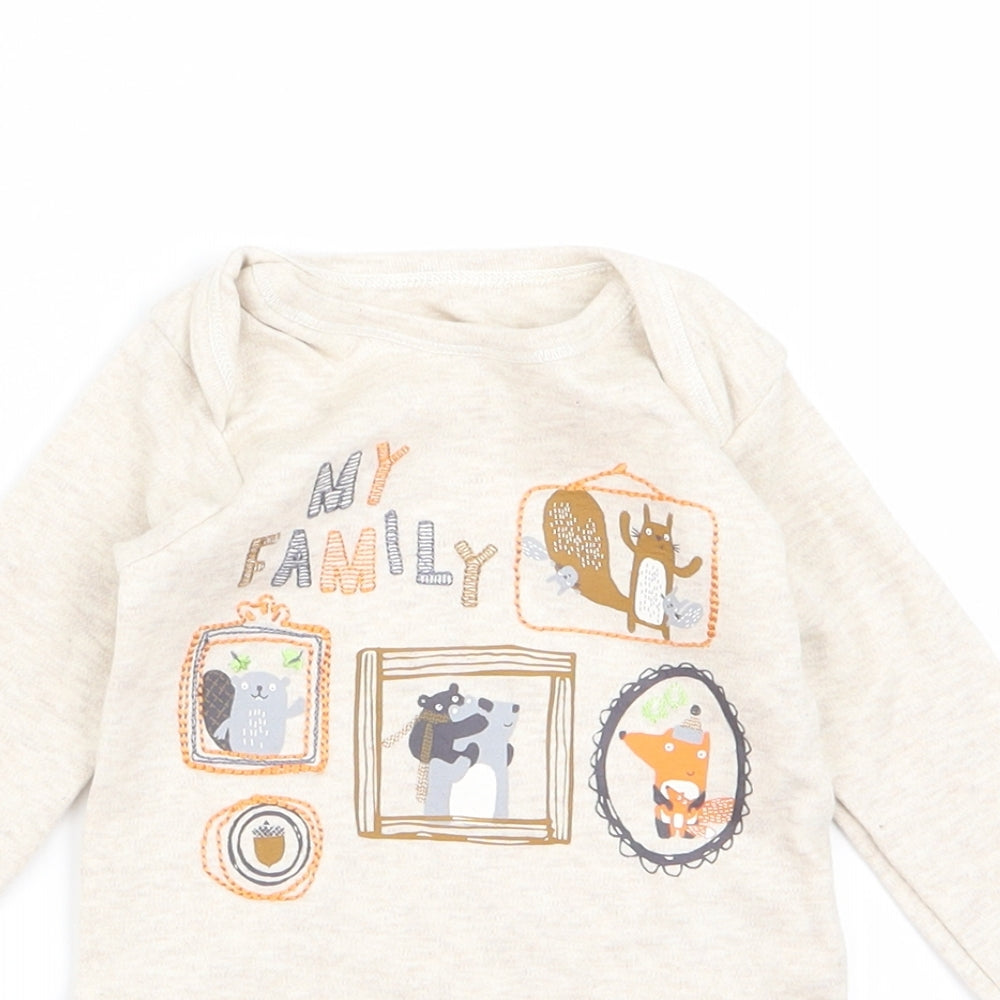 Nutmeg Baby Beige   Babygrow One-Piece Size 3-6 Months