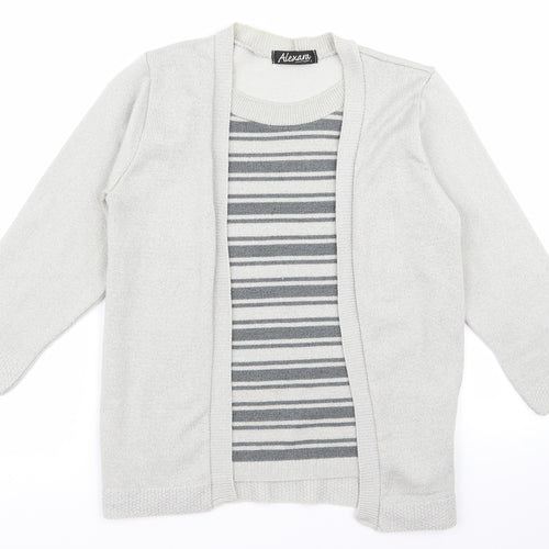 alexara Womens Grey   Cardigan Jumper Size S