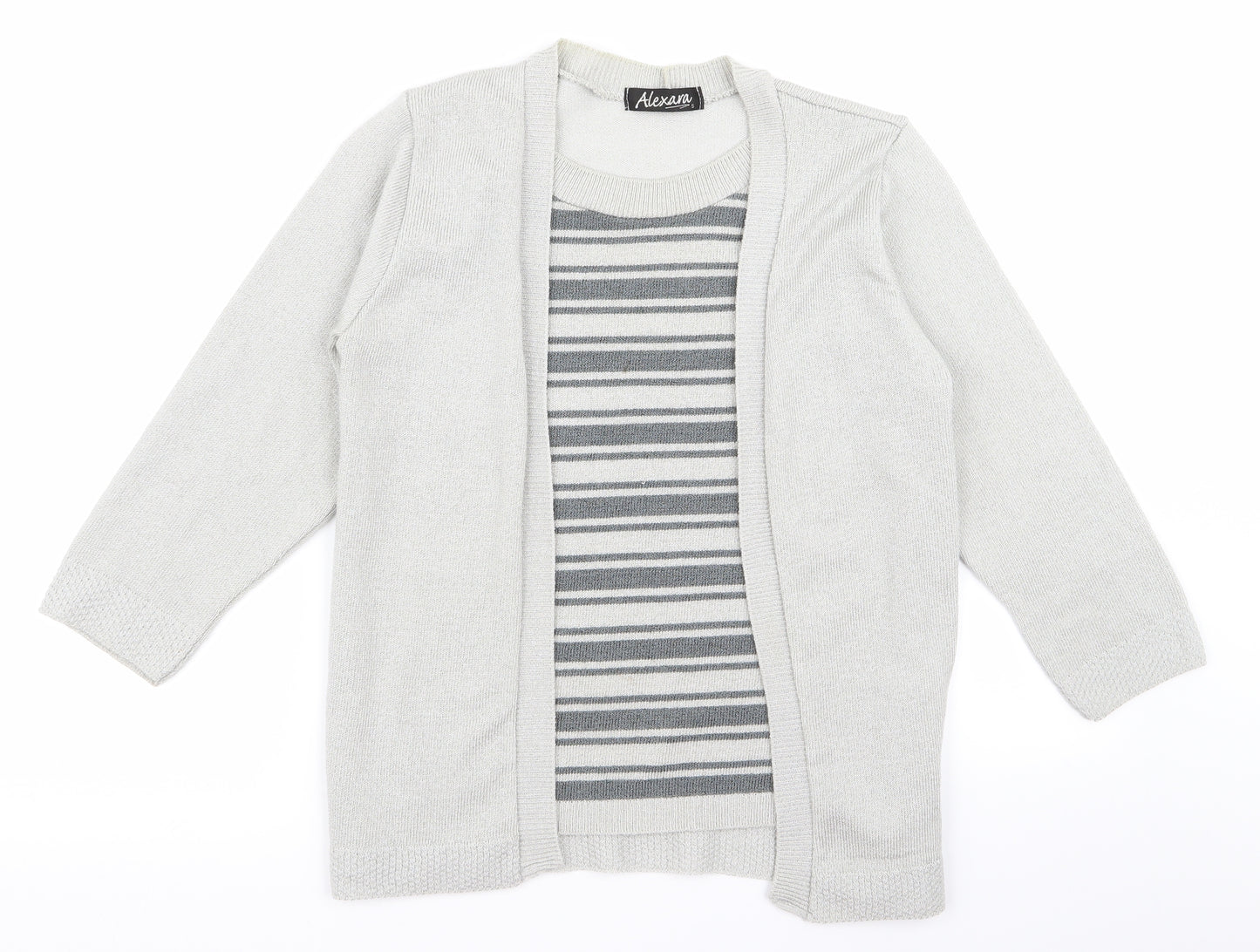 alexara Womens Grey   Cardigan Jumper Size S