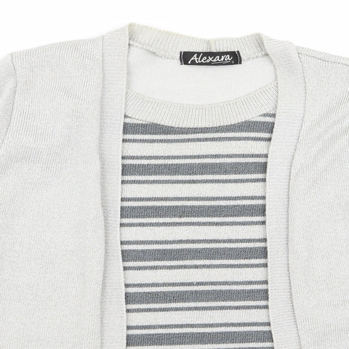 alexara Womens Grey   Cardigan Jumper Size S