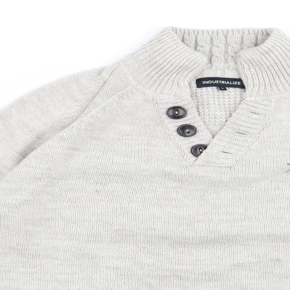 indusrtialise Mens Beige   Pullover Jumper Size L