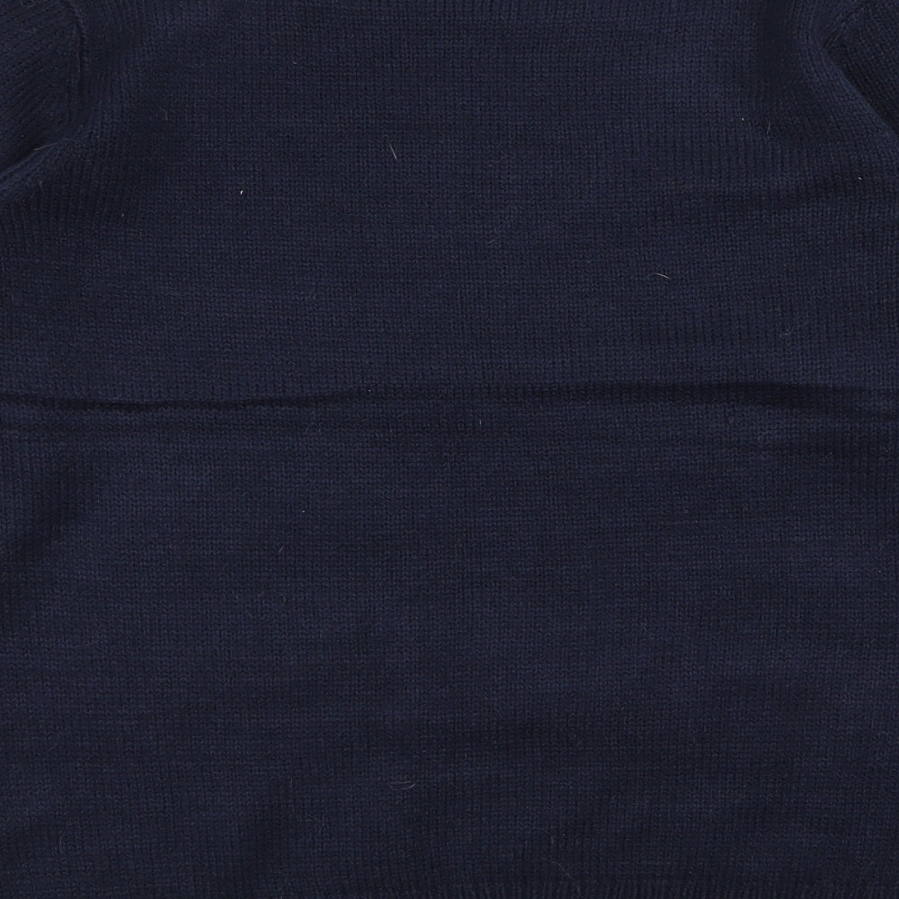 Dorothy Perkins Womens Blue  Rayon Pullover Jumper Size L  - CHRISMTAS