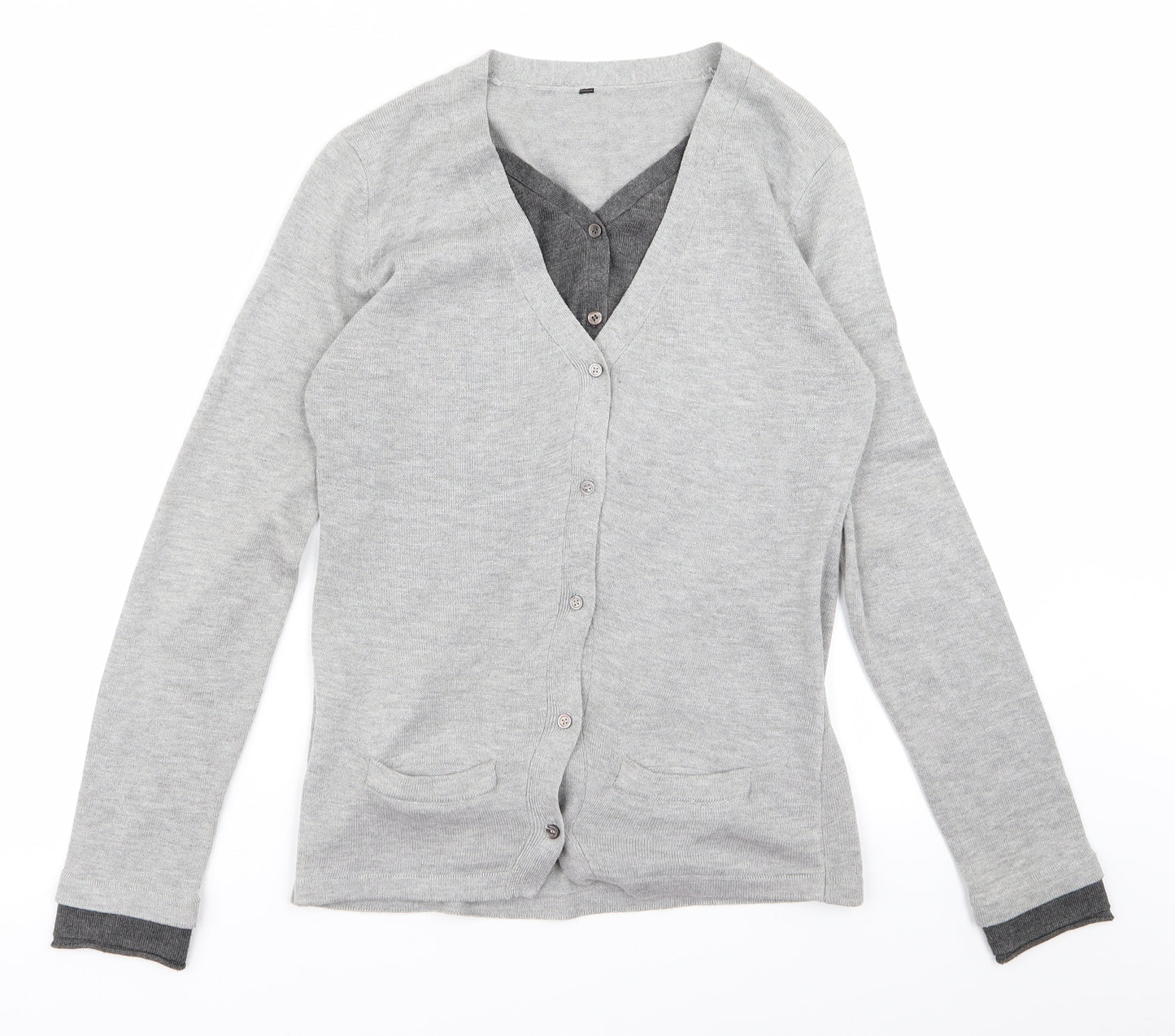 Preworn Womens Grey   Cardigan Jumper Size M