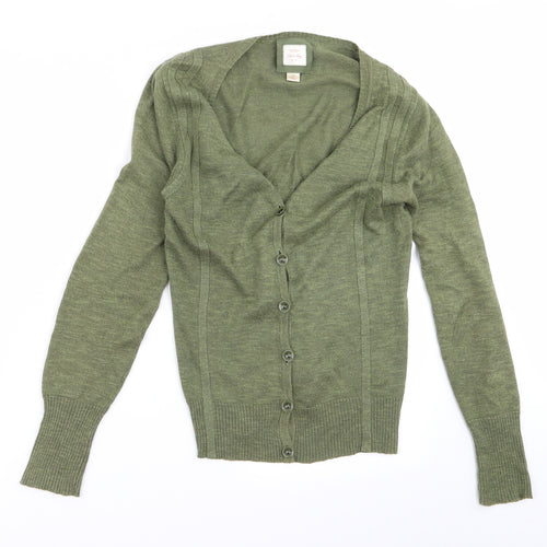 Preworn Womens Green   Cardigan Jumper Size XS