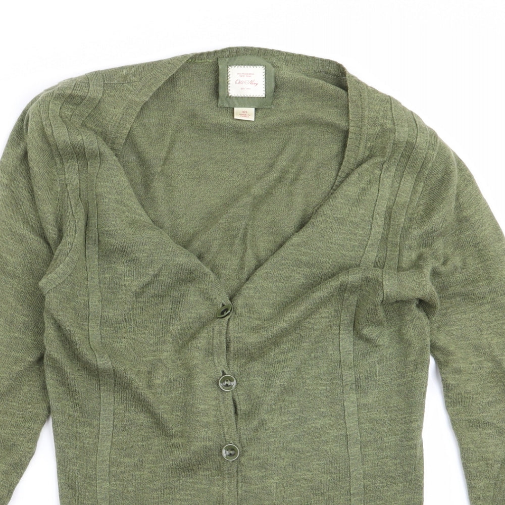 Preworn Womens Green   Cardigan Jumper Size XS