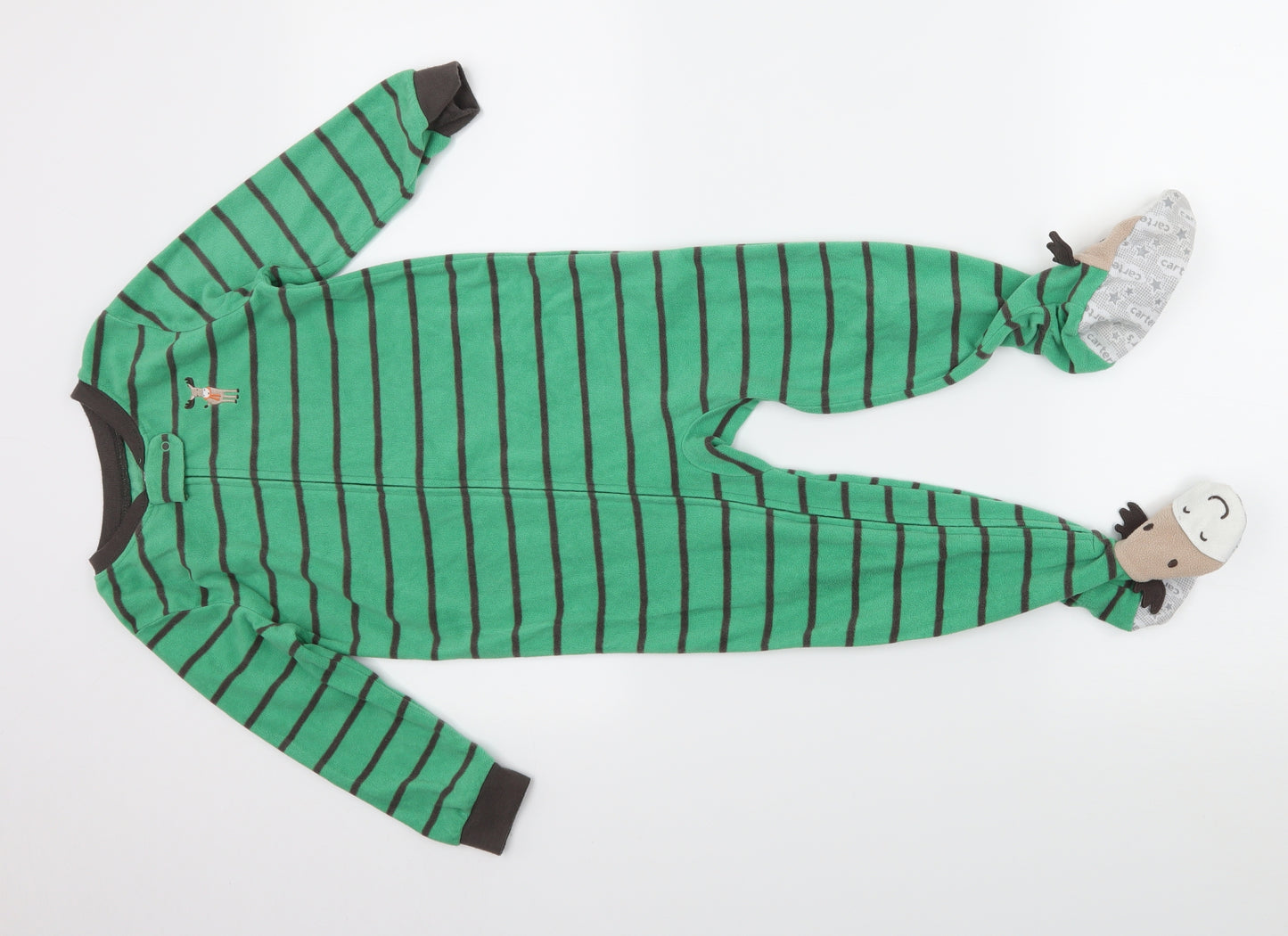 Carters Boys Green Striped   One Piece Size 3 Years