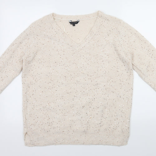 Peakocks Womens Beige   Pullover Jumper Size M