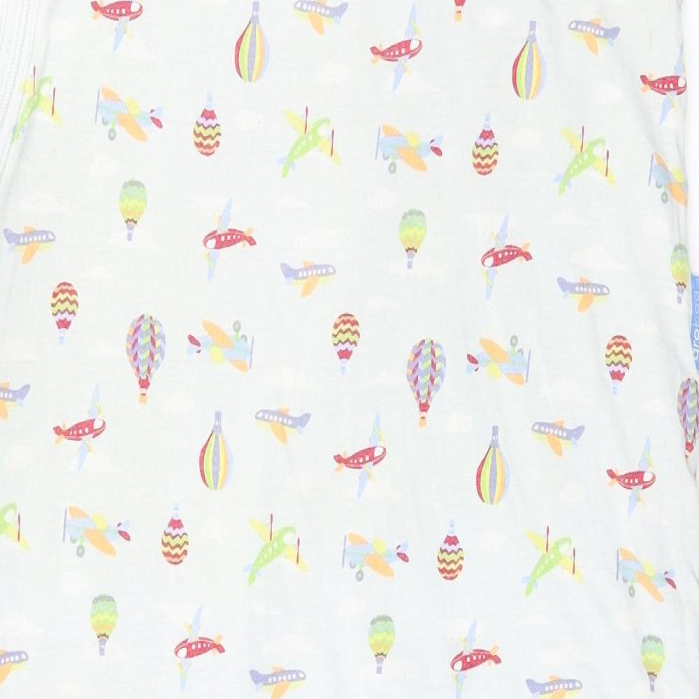 Grobag Baby Grey    Bodysuit Size 18-24 Months  - hot air balloons and airplanes