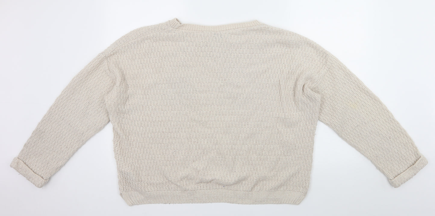 New Look Womens Beige   Pullover Jumper Size 18