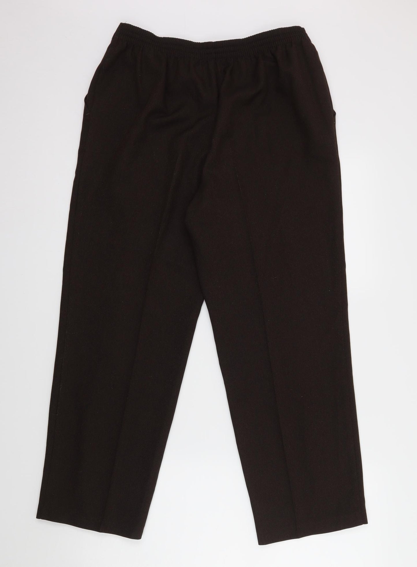 M&S Womens Brown   Dress Pants Trousers Size 14 L26 in