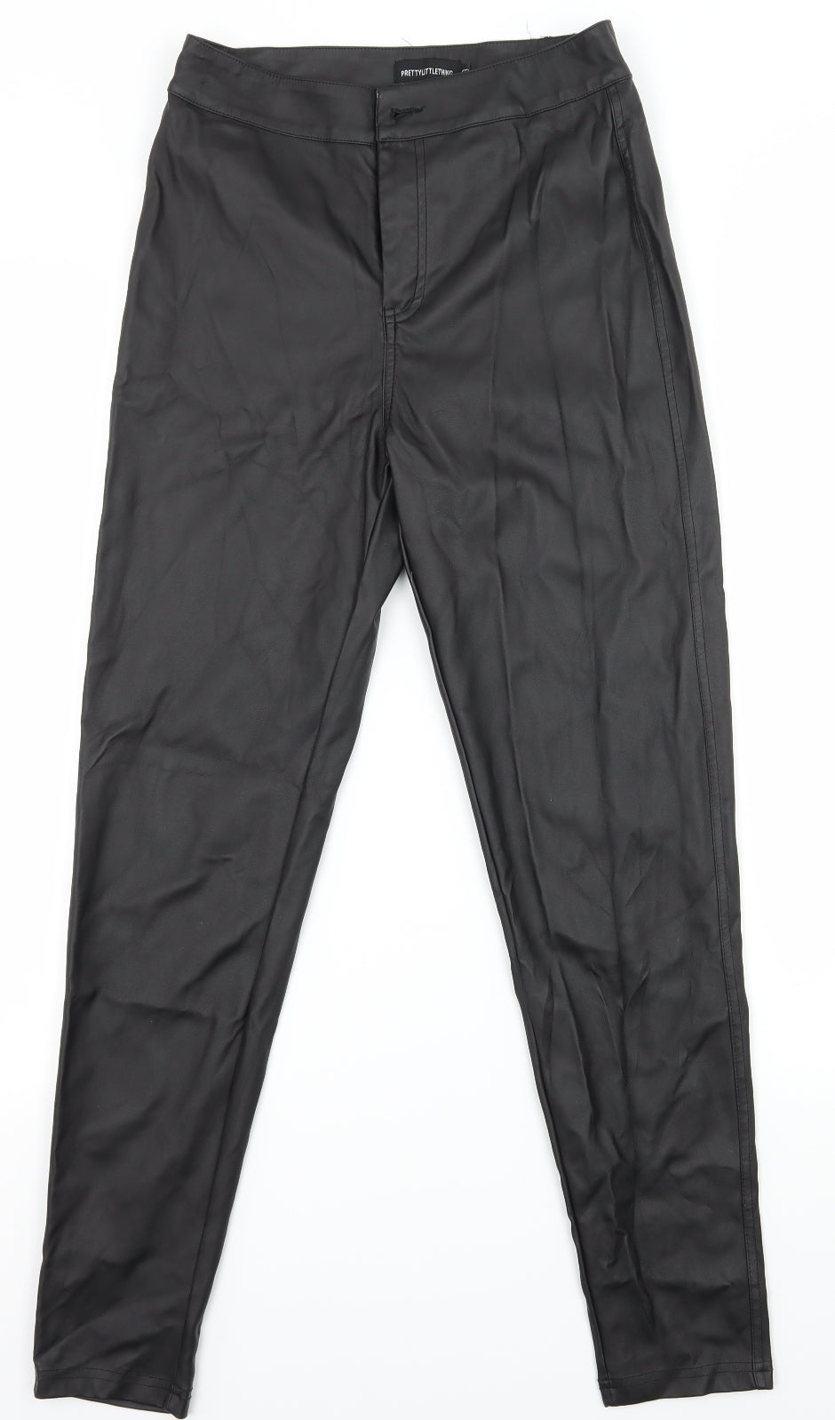 PRETTYLITTLETHING Womens Black    Trousers Size 8 L26 in