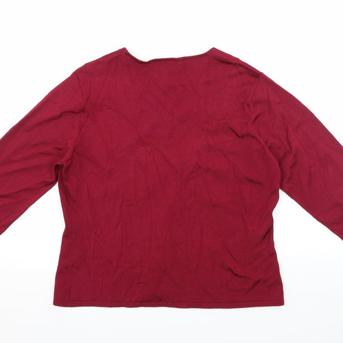 Edina Womens Red   Basic Blouse Size L