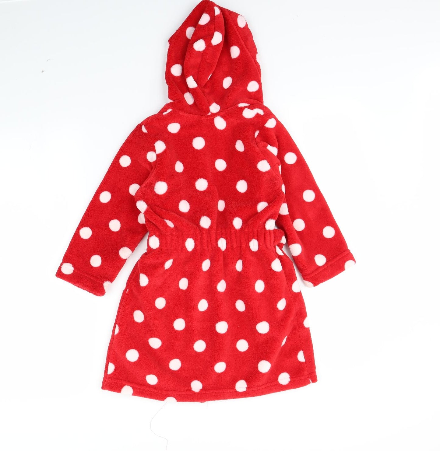 M&S Girls Red Polka Dot  Cami Robe Size 4 Years