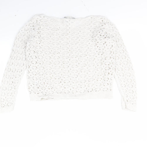 George Womens White   Pullover Jumper Size 14