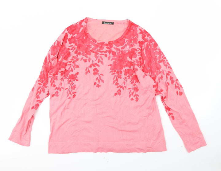 Bonmarché Womens Pink Pullover Jumper Size XL