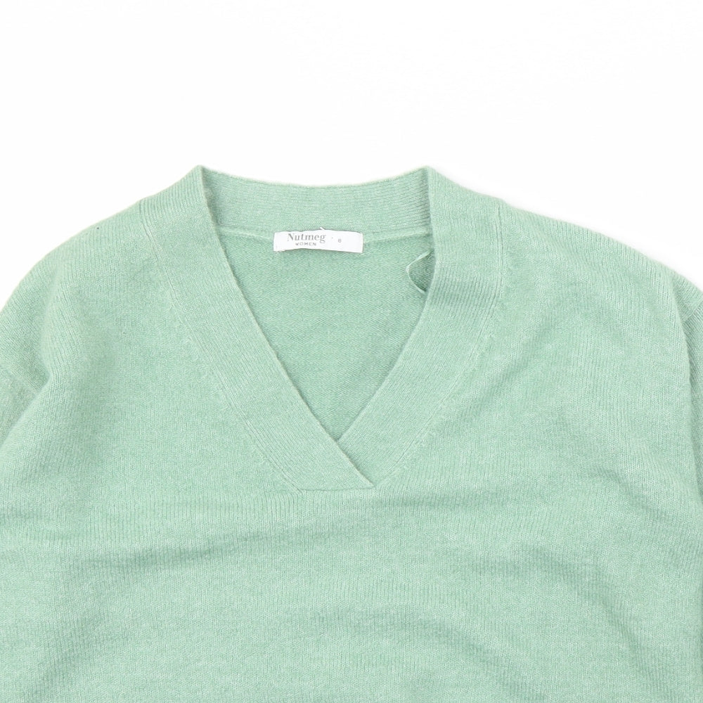 Nutmeg Womens Green   Pullover Jumper Size 8