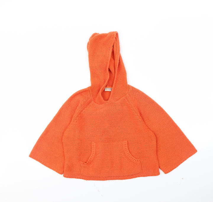 Blue Seven Girls Orange Pullover Hoodie Size 9 Years
