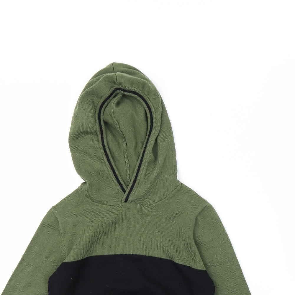 Preworn Boys Green   Pullover Hoodie Size 7 Years