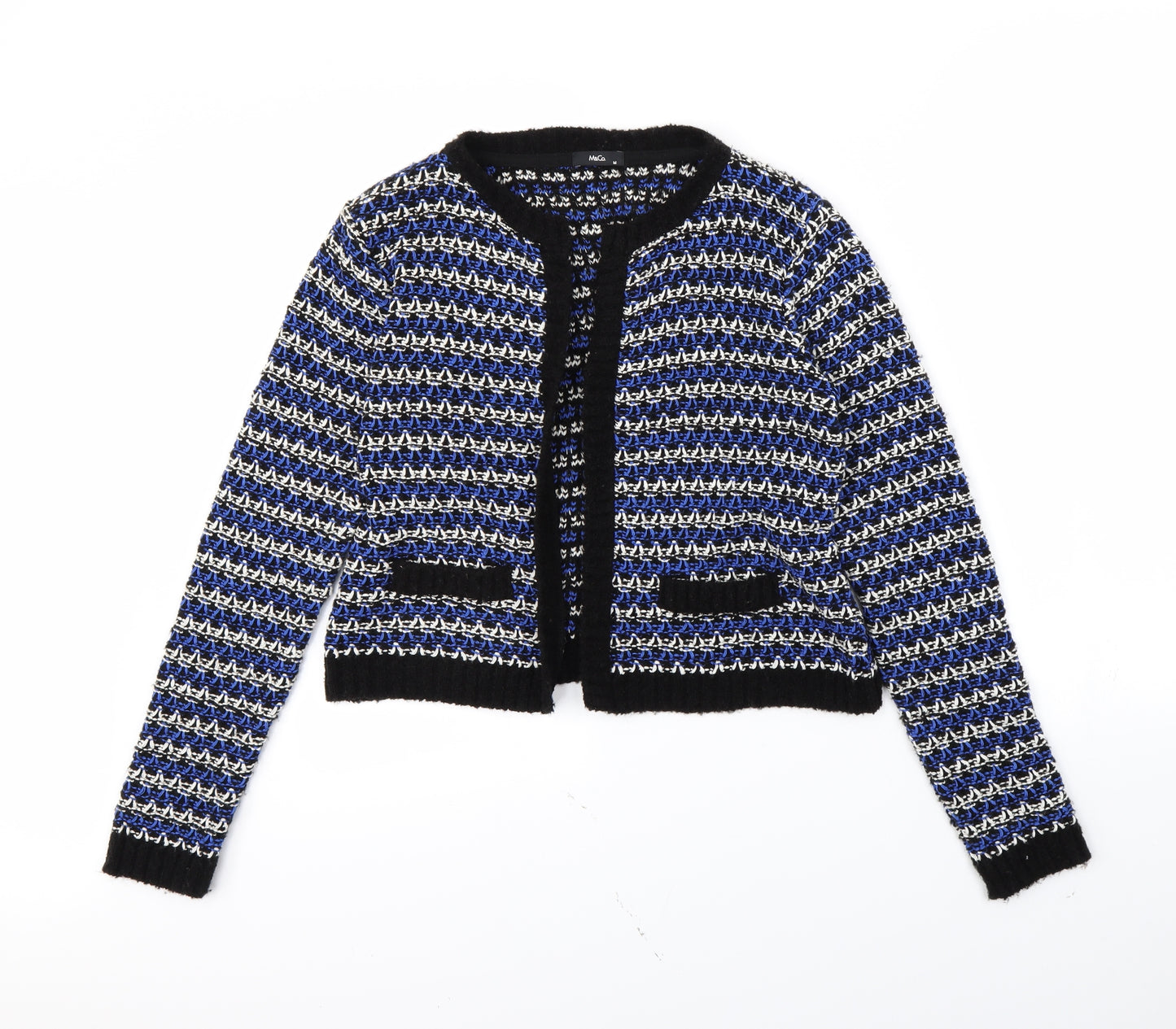 M&Co Womens Black Striped  Jacket  Size M