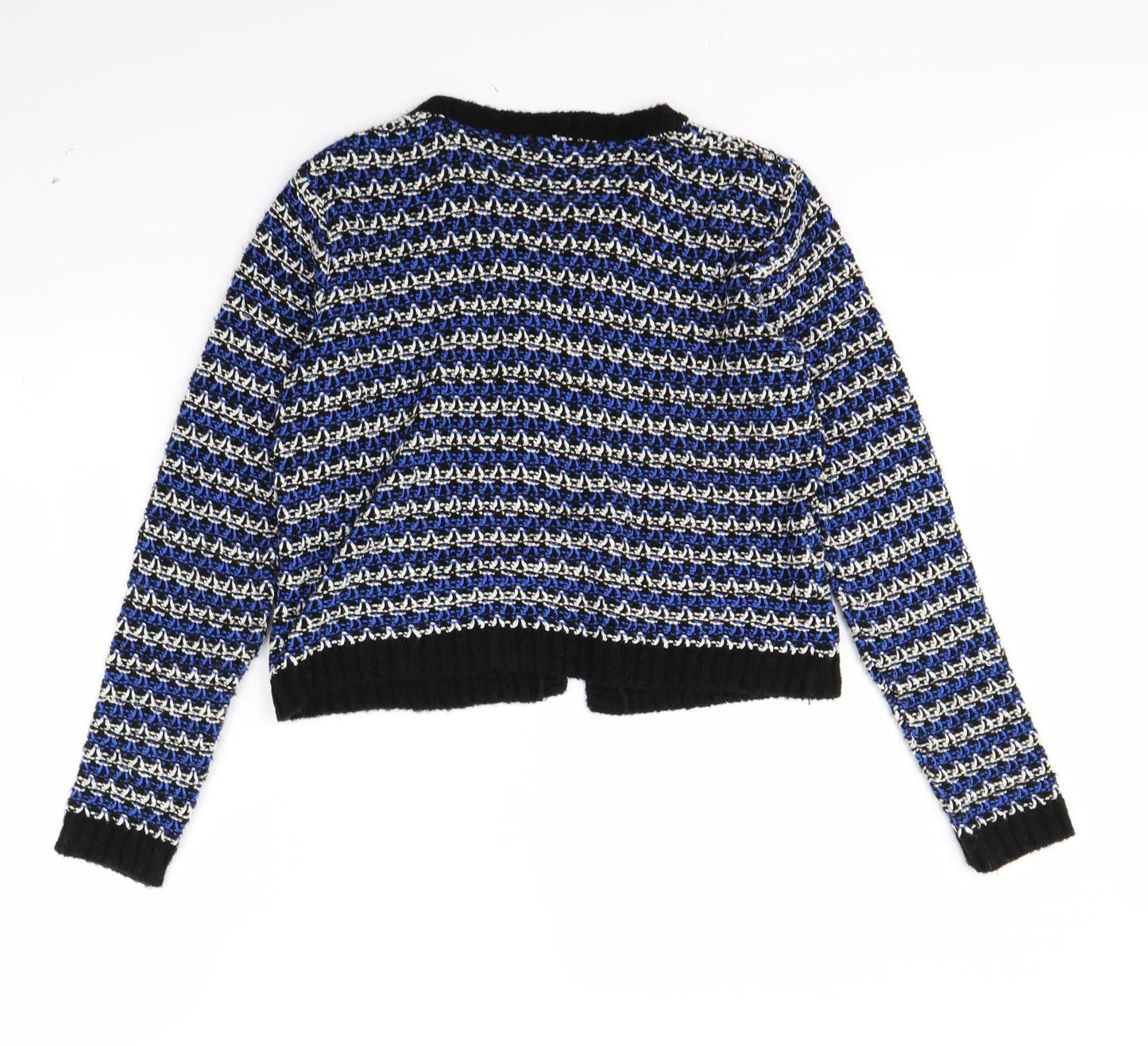 M&Co Womens Black Striped  Jacket  Size M