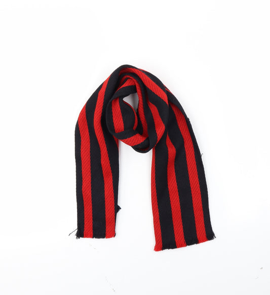 Preworn Boys Red Striped  Scarf  One Size