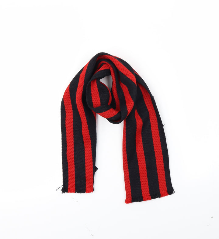 Preworn Boys Red Striped  Scarf  One Size