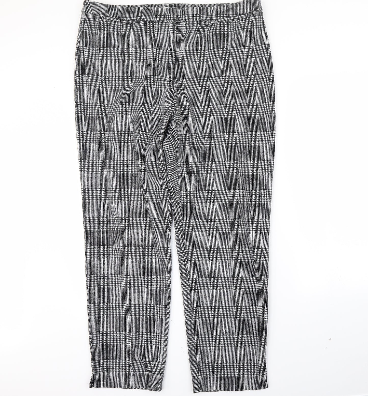 m7s Womens Black Check  Trousers  Size 18 L30 in