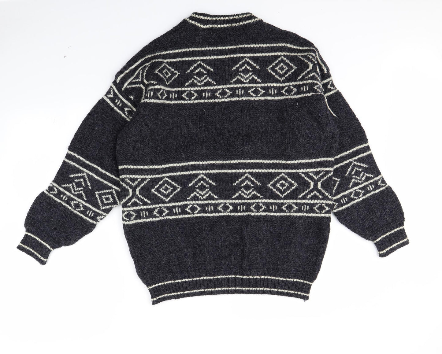 st michael   Mens Black Striped  Pullover Jumper Size L