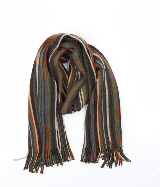 Preworn Mens Bronze Striped  Scarf  One Size