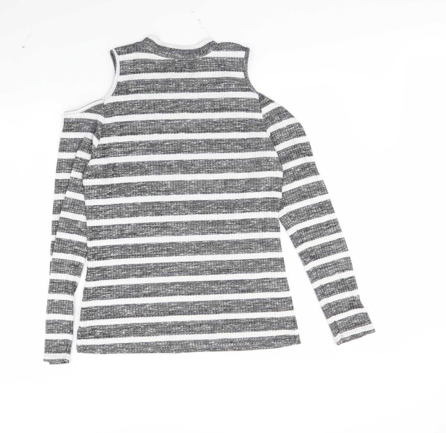 Papaya Womens Black Striped  Pullover Jumper Size 16