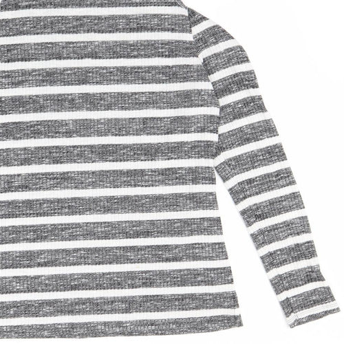 Papaya Womens Black Striped  Pullover Jumper Size 16