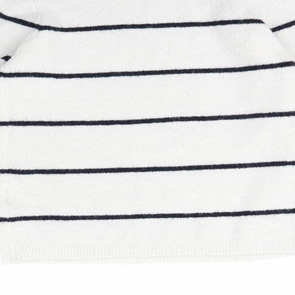 H&M Girls Grey Striped  Pullover Jumper Size 8 Years